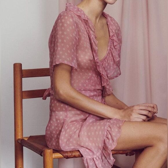 Cloe Cassandro Pink Dress w/ Slip - Picture 1 of 7